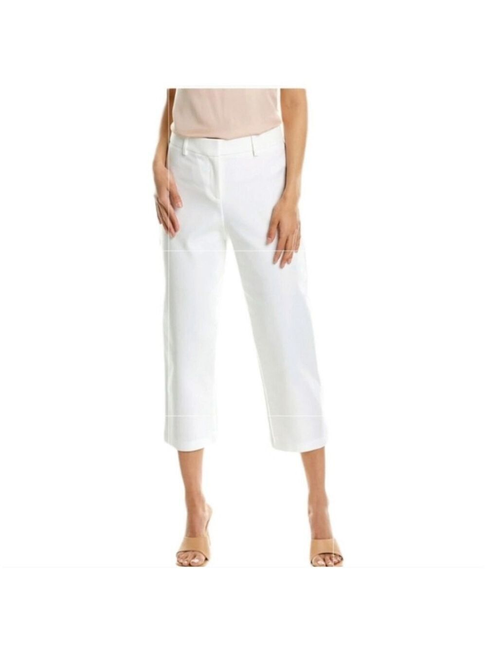 Drew White Crop Pants Size 6 Claire Sleek High Rise